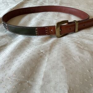 Fossil Belt Women’s Size Medium Leather Brown Green Black Red